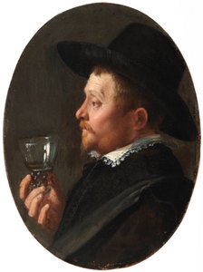 Porträt eines Mannes mit einem Römerglas von Salomon de Bray