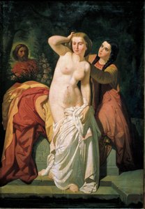 David und Bathseba, David beobachtet Bathseba beim Baden