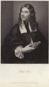Porträt von Salvator Rosa (Gravur) von Salvator (after) Rosa