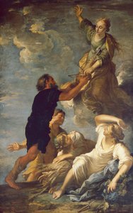 Astraea verlässt die Erde, ca. 1665 von Salvator Rosa