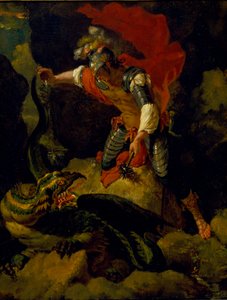 Jason vergiftet den Drachen von Salvator Rosa