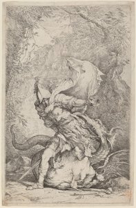 Jason und der Drache von Salvator Rosa