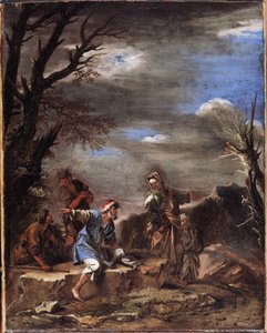 Landschaft mit Figuren von Salvator Rosa