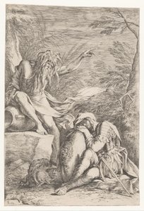 Tiberinus erscheint Aeneas von Salvator Rosa