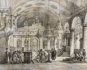 Innenraum der griechischen Kirche von Baloukli, in der Nähe von Konstantinopel, Türkei von Salvatore Puglia