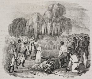 Napoleon Bonapartes Beerdigung auf der Insel St. Helena, 9. Mai