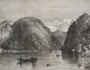 Rogers Passage im Lake George, Vereinigte Staaten von Amerika, Lithographie von Salvatore Puglia aus Poliorama Pittoresco, Nr. 33, 25. März von Salvatore Puglia