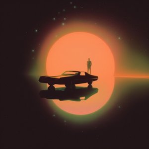 Einsamer Reisender Oranger Planet