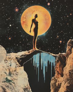 Nackte Frau Kosmische Reise von Samantha Hearn