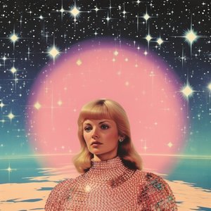 Retro-Zukunftsraumfrau