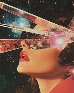 Surreale Galaxie Frau