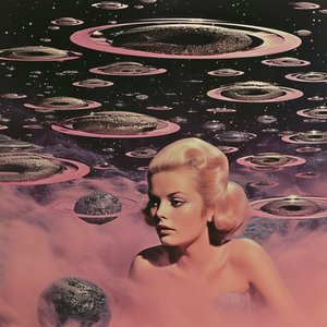 Surrealer rosa Weltraumtraum