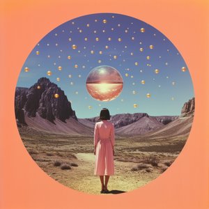 Frau in surrealer Wüste