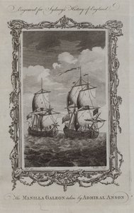 Die Manilla Galeone von Admiral Anson erobert (Gravur)