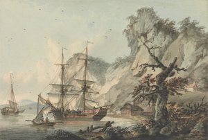 Kaufmannsschiff vor der Küste