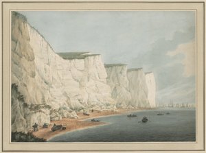Die Flotte vor der Küste, Beachy Head, um 1790-1805 von Samuel Atkins