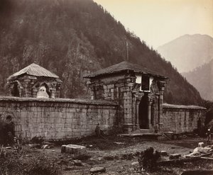Tempel in Naveshera, Kaschmir, Indien, 1864 von Samuel Bourne