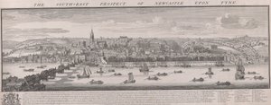 Südostansicht von Newcastle von Samuel Buck