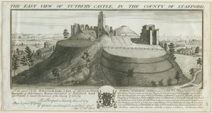 Tutbury Castle - Ostansicht (Stich)