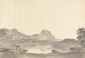 Figuren an einem See von Samuel Davis