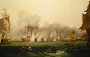 Die Schlacht von Trafalgar, 21. Oktober 1805 von Samuel Drummond