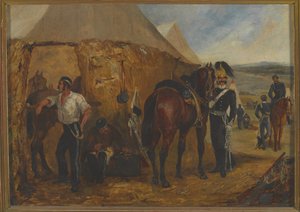 Die 6. Dragonerwache im Chobham Camp, 14. Juni - 25. August 1853
