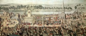 Die Krönungsprozession von König Edward VI. im Jahr 1547