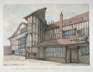 Haus von Sir Richard Whittington, Milton Street, City of London, 1800