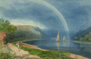Regenbogen am Fluss Avon, ca. 1825 von Samuel Jackson