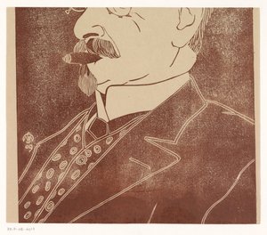 Porträt eines unbekannten Mannes mit Zigarre von Samuel Jessurun de Mesquita