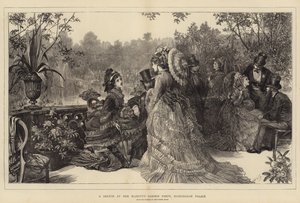 Eine Skizze bei der Gartenparty Ihrer Majestät, Buckingham Palace