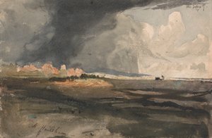 In Hailsham, Sussex: ein Sturm zieht auf