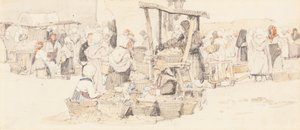 Ein Markt im Freien von Samuel Prout