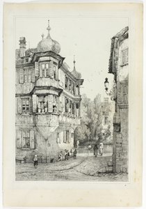 Bamberg, aus Faksimiles von Skizzen aus Flandern und Deutschland von Samuel Prout
