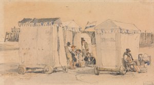 Badezelte am Strand, Ostende