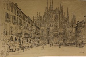 Kathedrale, Mailand, Datum unbekannt von Samuel Prout