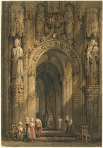 Inneres einer Kathedrale von Samuel Prout