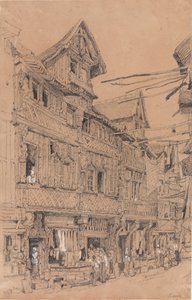 Alte Straße in Lisieux, ca. 1820