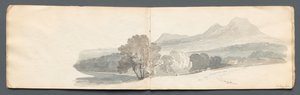 Skizzenbuch: Eildon Hills, 1814 von Samuel Prout
