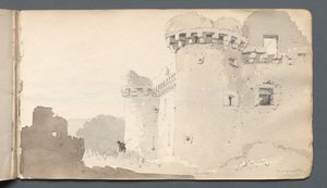 Skizzenbuch: Ruinierte Burg, 1814 von Samuel Prout