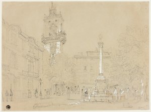 Platz in Aix-en-Provence von Samuel Prout
