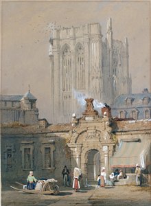 Der alte Turm, Kölner Dom, frühes 19. Jahrhundert von Samuel Prout