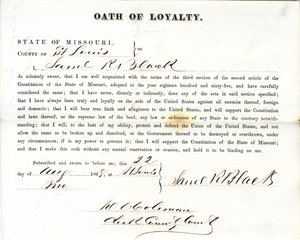 Loyalitätseid von Samuel R. Black aus Missouri, County of St. Louis von Samuel R. Black