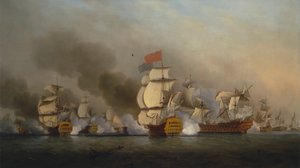 Vizeadmiral Sir George Ansons Sieg vor Kap Finisterre von Samuel Scott