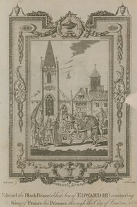 Edward der Schwarze Prinz führt seinen Gefangenen, den König von Frankreich, durch London von Samuel Wale