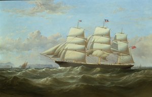 Der britische Frachter Clifford auf der Rückkehr von ihrer Jungfernfahrt nach Indien von Samuel Walters