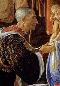 Die Anbetung der Könige (Detail) von Sandro Botticelli