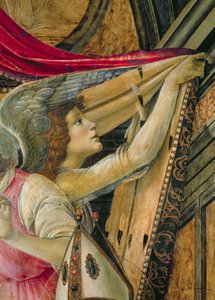 Detail der Engel aus dem Altarbild von San Barnaba von Sandro Botticelli
