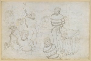 Die Göttliche Komödie, Inferno XXXI. Achter Kreis der Hölle (Malebolge): Schlacht der Giganten - Pozzo dei Giganti von Sandro Botticelli