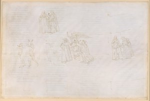 La Divina Commedia, Purgatorio XVII. Aufstieg zum vierten Ring des Purgatoriums: Vergil erläutert Dante das Purgatorio von Sandro Botticelli